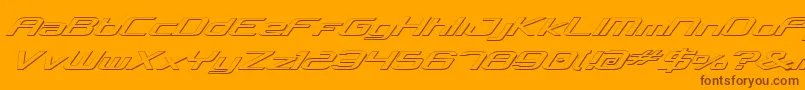 Concielian ffy-Schriftart – Braune Schriften auf orangefarbenem Hintergrund