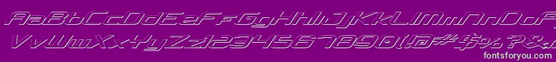 Concielian ffy Font – Green Fonts on Purple Background