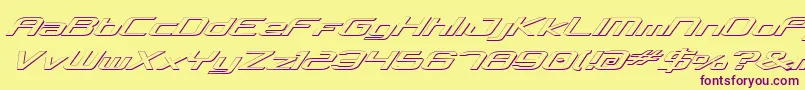 Concielian ffy Font – Purple Fonts on Yellow Background