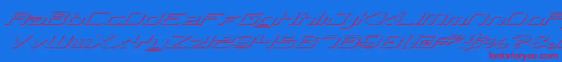 Concielian ffy-Schriftart – Rote Schriften auf blauem Hintergrund