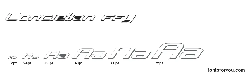 Concielian ffy Font Sizes