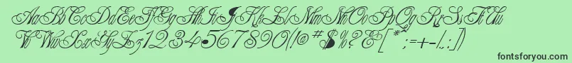 TripodiRegular Font – Black Fonts on Green Background