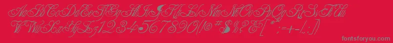 TripodiRegular Font – Gray Fonts on Red Background