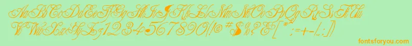 TripodiRegular Font – Orange Fonts on Green Background