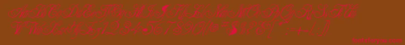 TripodiRegular Font – Red Fonts on Brown Background