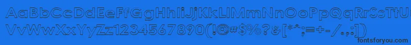 CacophonyOutLoud Font – Black Fonts on Blue Background