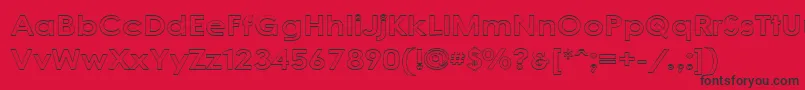 CacophonyOutLoud Font – Black Fonts on Red Background