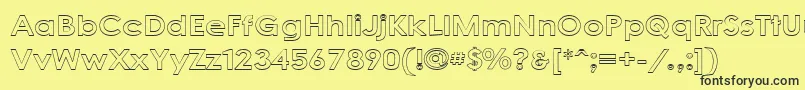 CacophonyOutLoud Font – Black Fonts on Yellow Background