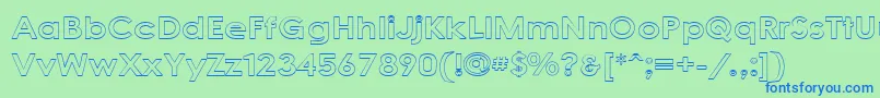 CacophonyOutLoud Font – Blue Fonts on Green Background