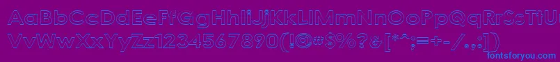 CacophonyOutLoud Font – Blue Fonts on Purple Background