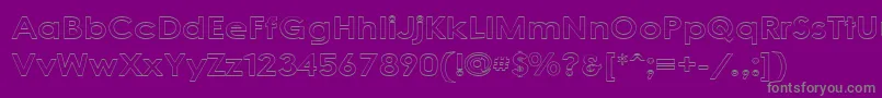 CacophonyOutLoud-Schriftart – Graue Schriften auf violettem Hintergrund