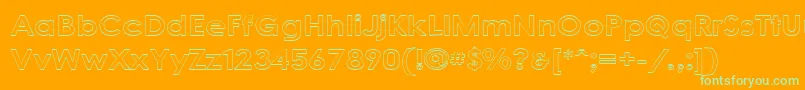 Шрифт CacophonyOutLoud – зелёные шрифты на оранжевом фоне