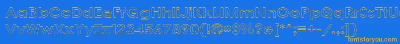 CacophonyOutLoud Font – Orange Fonts on Blue Background