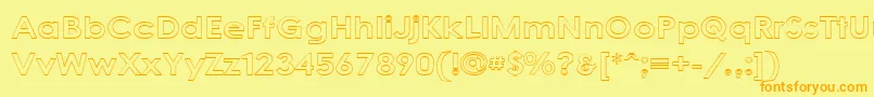 CacophonyOutLoud Font – Orange Fonts on Yellow Background