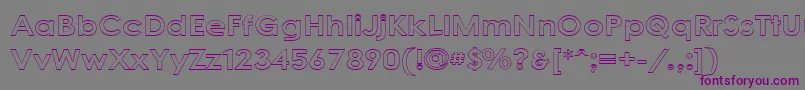 Шрифт CacophonyOutLoud – фиолетовые шрифты на сером фоне