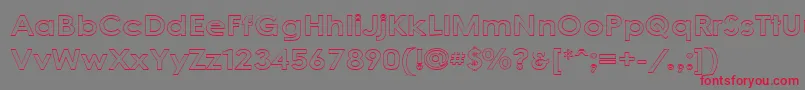 CacophonyOutLoud Font – Red Fonts on Gray Background
