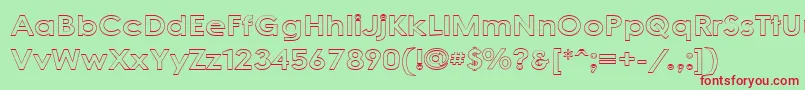 CacophonyOutLoud Font – Red Fonts on Green Background