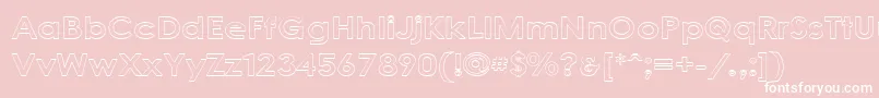 CacophonyOutLoud-fontti – valkoiset fontit vaaleanpunaisella taustalla