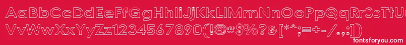 CacophonyOutLoud Font – White Fonts on Red Background