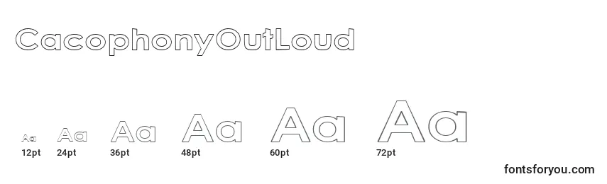 CacophonyOutLoud Font Sizes
