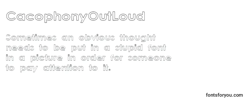 Review of the CacophonyOutLoud Font