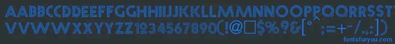 NeonCaps Font – Blue Fonts on Black Background