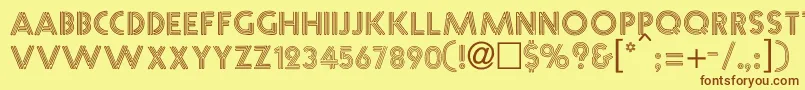 NeonCaps Font – Brown Fonts on Yellow Background