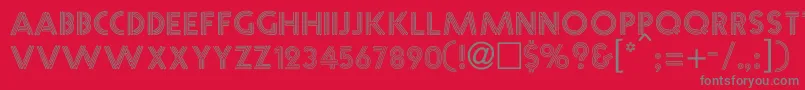 NeonCaps Font – Gray Fonts on Red Background