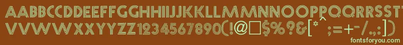 NeonCaps Font – Green Fonts on Brown Background