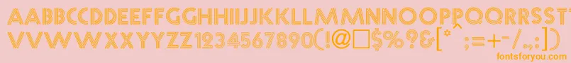 NeonCaps Font – Orange Fonts on Pink Background