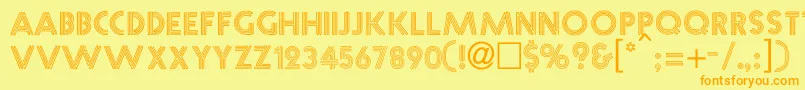 NeonCaps Font – Orange Fonts on Yellow Background