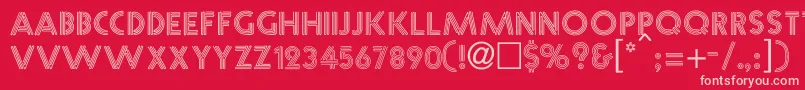 NeonCaps Font – Pink Fonts on Red Background