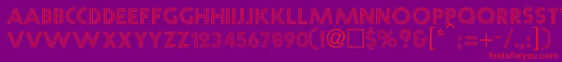 NeonCaps Font – Red Fonts on Purple Background