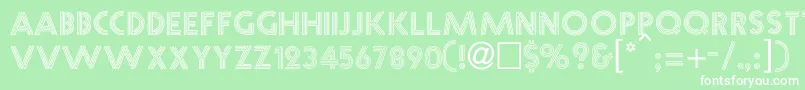 NeonCaps Font – White Fonts on Green Background