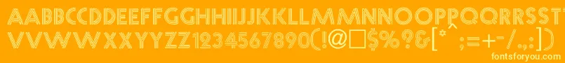 NeonCaps-Schriftart – Gelbe Schriften auf orangefarbenem Hintergrund