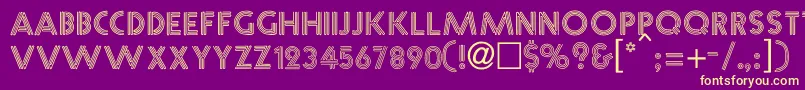 NeonCaps Font – Yellow Fonts on Purple Background