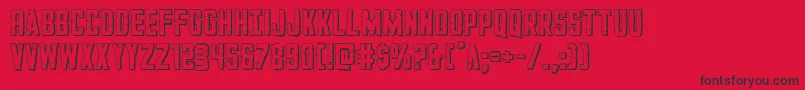 GiIncognito3D Font – Black Fonts on Red Background