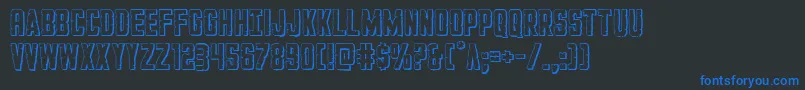 GiIncognito3D Font – Blue Fonts on Black Background