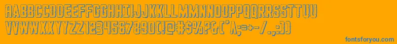 GiIncognito3D Font – Blue Fonts on Orange Background