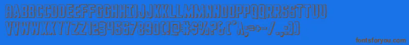 GiIncognito3D Font – Brown Fonts on Blue Background