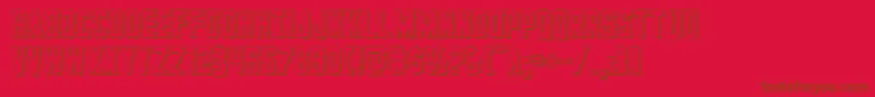 GiIncognito3D Font – Brown Fonts on Red Background