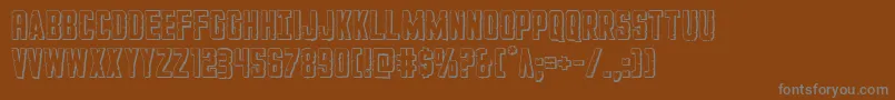 GiIncognito3D Font – Gray Fonts on Brown Background
