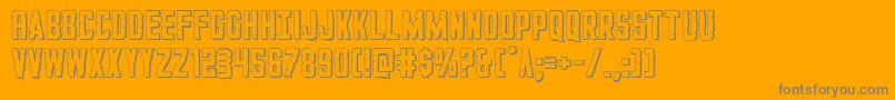 GiIncognito3D Font – Gray Fonts on Orange Background