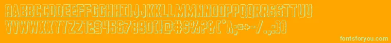 GiIncognito3D Font – Green Fonts on Orange Background