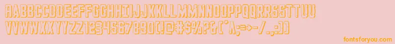 GiIncognito3D Font – Orange Fonts on Pink Background