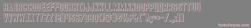 GiIncognito3D Font – Pink Fonts on Gray Background