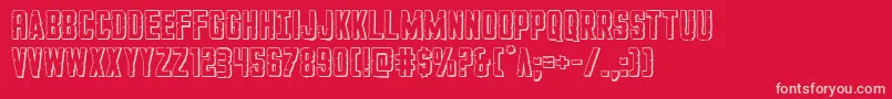 GiIncognito3D Font – Pink Fonts on Red Background