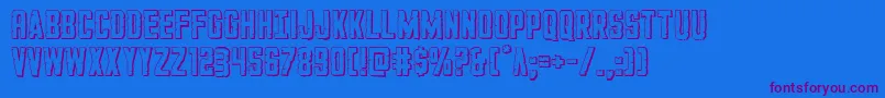 GiIncognito3D Font – Purple Fonts on Blue Background