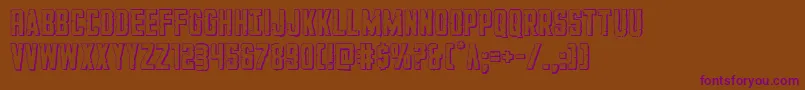 GiIncognito3D Font – Purple Fonts on Brown Background