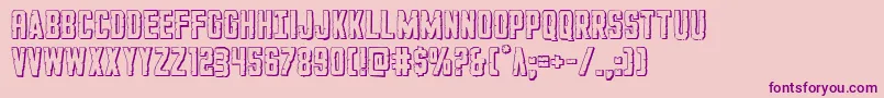 GiIncognito3D Font – Purple Fonts on Pink Background